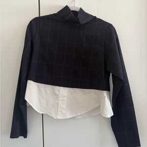 Jacquemus Navy Checkered Top